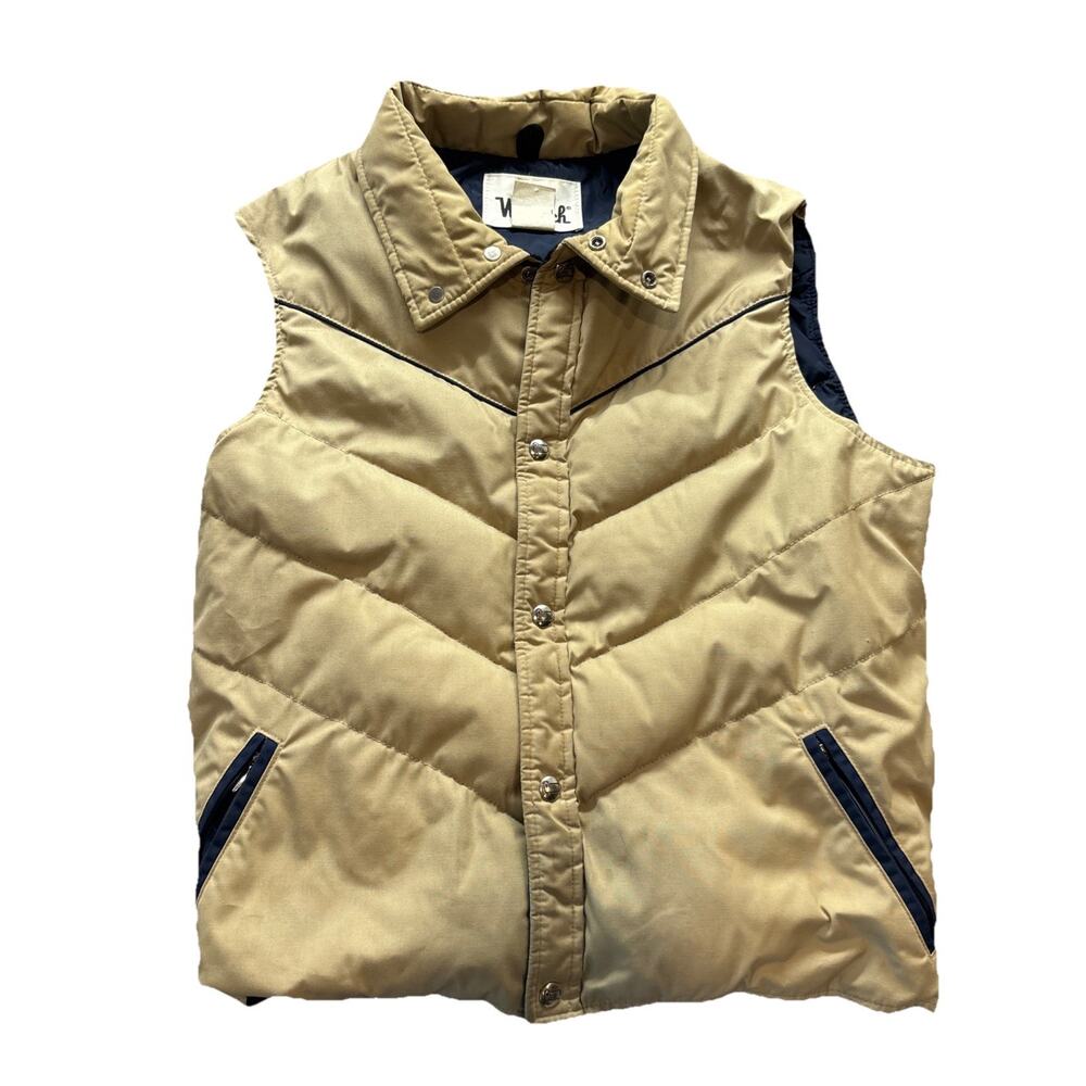 Vintage Woolrich Gray Down Puffer Vest Made In USA Men’s Medium Outdoor